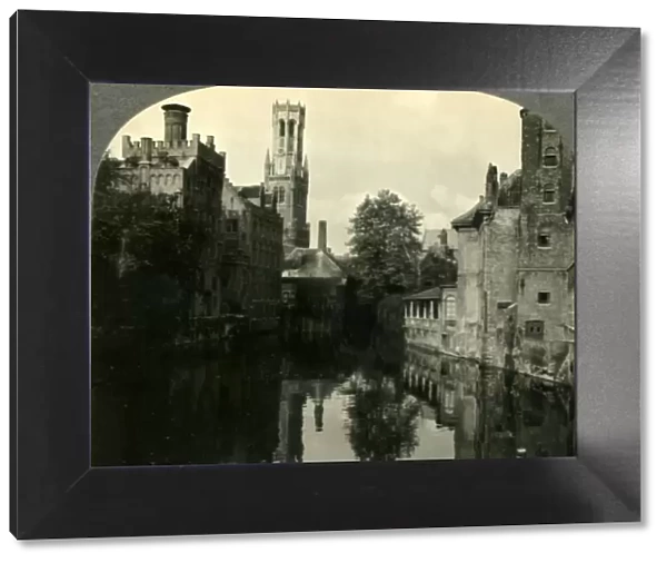 Among the Peaceful Canals, Beloved by Artists in Bruges, Belgium, c1930s. Creator: Unknown