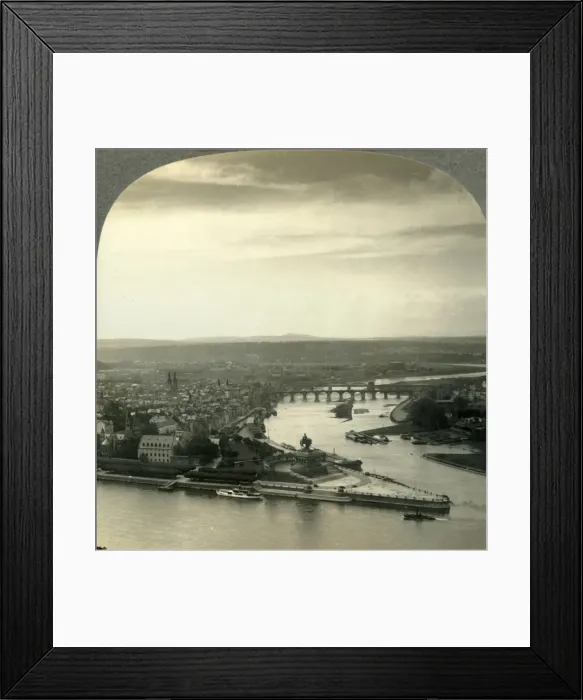 Framed Print : Where the Moselle Enters the Rhine, Coblenz, Germany, c1930s. Creator: Unknown Framed Print : Where the Moselle Enters the Rhine, Coblenz, Germany, c1930s. Creator: Unknown