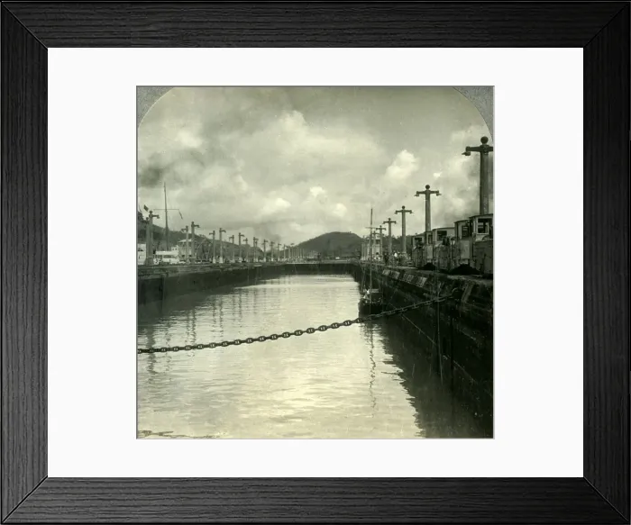 Framed Print : Through the Panama Canal, Pedro Miguel Locks, c1930s. Creator: Unknown Framed Print : Through the Panama Canal, Pedro Miguel Locks, c1930s. Creator: Unknown