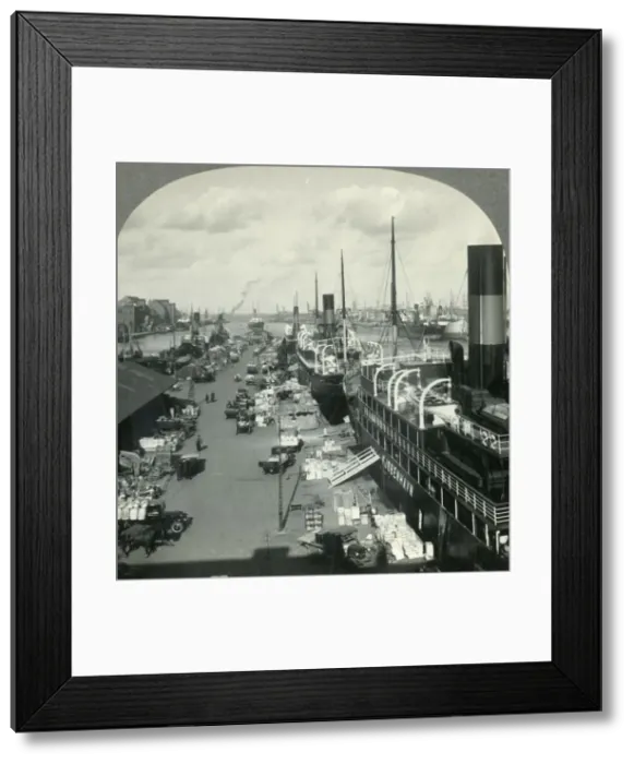 Framed Print : The Harbor of Copenhagen, Metropolis of Denmark, c1930s. Creator: Unknown Framed Print : The Harbor of Copenhagen, Metropolis of Denmark, c1930s. Creator: Unknown