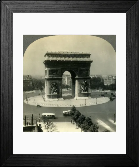 Framed Print : The Arch of Triumph and the Place de l Etoile, Paris, France, c1930s. Creator: Unknown Framed Print : The Arch of Triumph and the Place de l Etoile, Paris, France, c1930s. Creator: Unknown