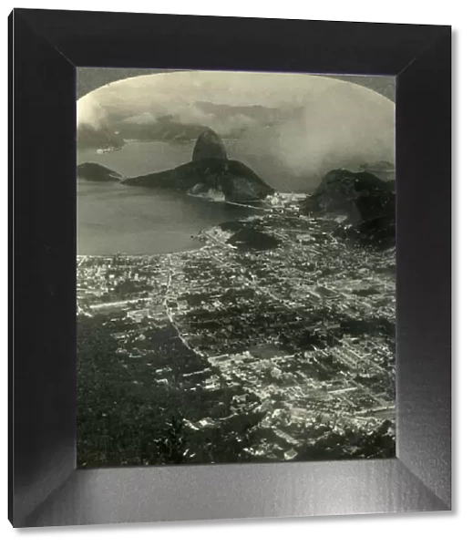Rio de Janeiro, the Metropolis of Brazil, S. E. toward Sugarloaf Mountain and the Bay, c1930s