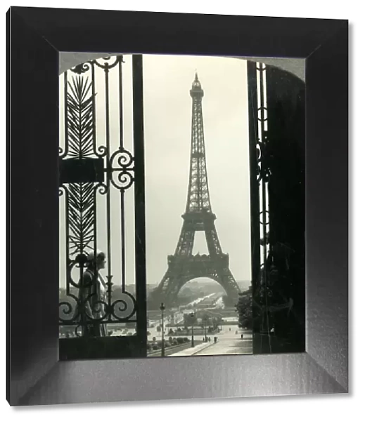 The Eiffel Tower and Champs de Mars from the Trocadero Palace, Paris, France, c1930s