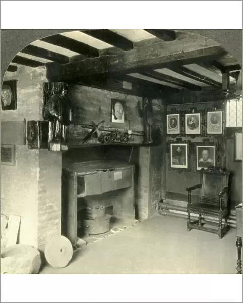 Living Room in Shakespeares House, Stratford-on-Avon, England. c1930s. Creator: Unknown