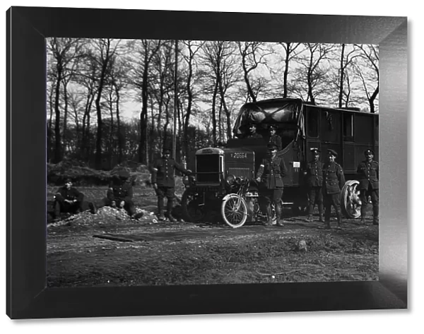 Leyland military truck during World War 1. Creator: Unknown