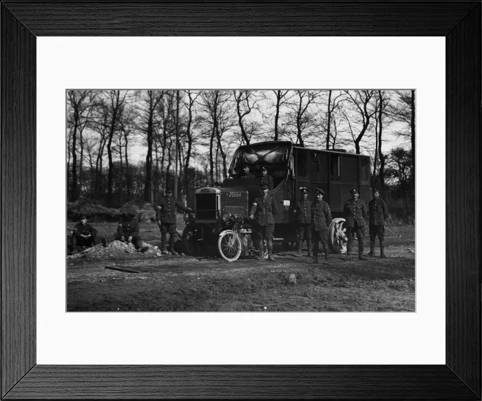 Framed Print : Leyland military truck during World War 1. Creator: Unknown Framed Print : Leyland military truck during World War 1. Creator: Unknown