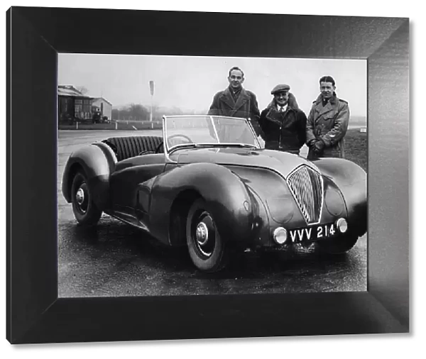 1946 Healey Westland, Donald Healey in middle. Creator: Unknown