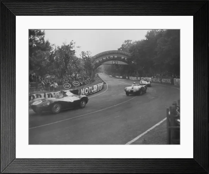 Framed Print : Jaguar D type, Rolt / Hamilton 1955 Le Mans. Creator: Unknown Framed Print : Jaguar D type, Rolt / Hamilton 1955 Le Mans. Creator: Unknown