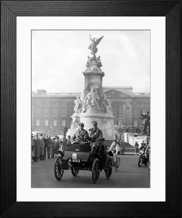 Framed Print : 1902 Albion dog - cart on 1954 London to Brighton run, Ken Wharton. Creator: Unknown Framed Print : 1902 Albion dog - cart on 1954 London to Brighton run, Ken Wharton. Creator: Unknown