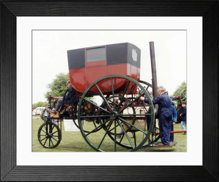 Framed Print : 1803 Trevithick steam carriage replica. Creator: Unknown Framed Print : 1803 Trevithick steam carriage replica. Creator: Unknown