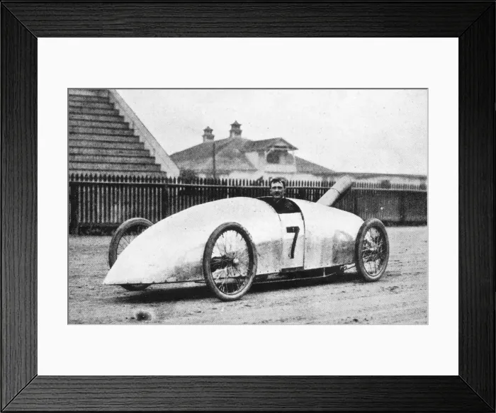 Framed Print : 1904 Stanley Steam car, Louis Ross. Creator: Unknown Framed Print : 1904 Stanley Steam car, Louis Ross. Creator: Unknown