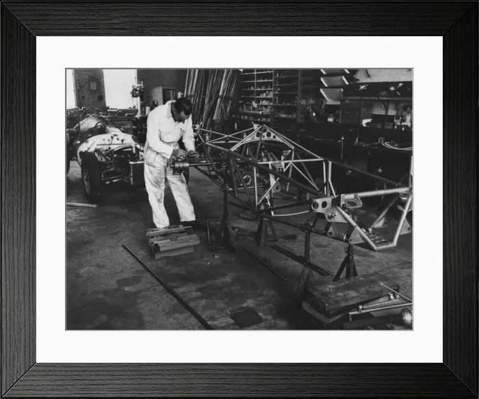 Framed Print : 1956 Vanwall factory in Maidenhead. Creator: Unknown Framed Print : 1956 Vanwall factory in Maidenhead. Creator: Unknown
