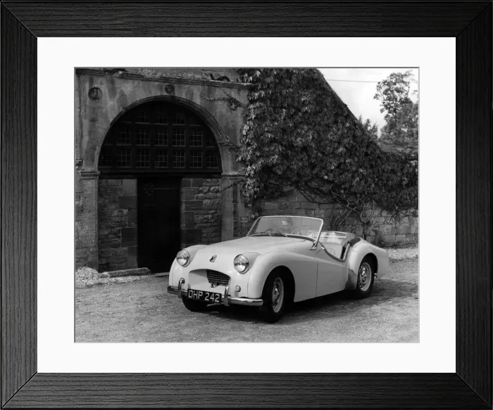 Framed Print : 1953 Triumph TR2 ( B. M. I. H. T. ). Creator: Unknown Framed Print : 1953 Triumph TR2 ( B. M. I. H. T. ). Creator: Unknown