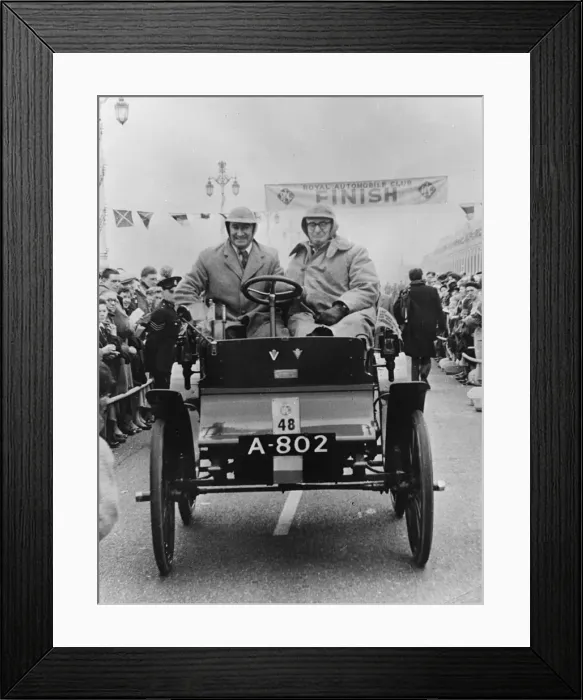 Framed Print : 1902 Albion dog - cart on 1955 London to Brighton run, Ken Wharton. Creator: Unknown Framed Print : 1902 Albion dog - cart on 1955 London to Brighton run, Ken Wharton. Creator: Unknown