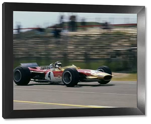 Lotus 49, Gold Leaf, driven by Jackie Oliver at the 1968 Dutch Grand Prix. Creator: Unknown