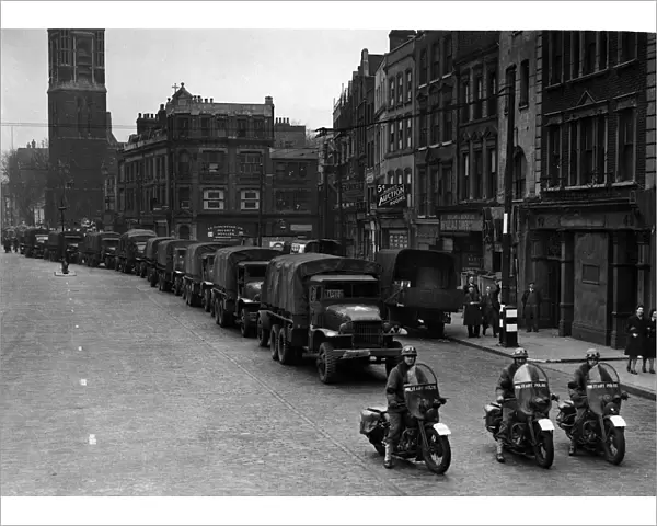 GMC 353 trucks in London circa 1944. Creator: Unknown