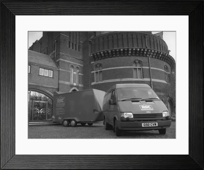 Framed Print : 1991 Ford Transit van and trailer. Creator: Unknown Framed Print : 1991 Ford Transit van and trailer. Creator: Unknown