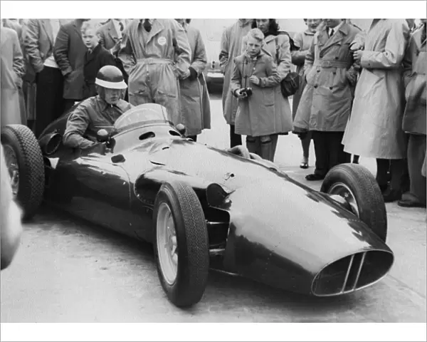 Mike Hawthorn in BRM 1956. Creator: Unknown