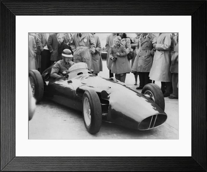 Framed Print : Mike Hawthorn in BRM 1956. Creator: Unknown Framed Print : Mike Hawthorn in BRM 1956. Creator: Unknown