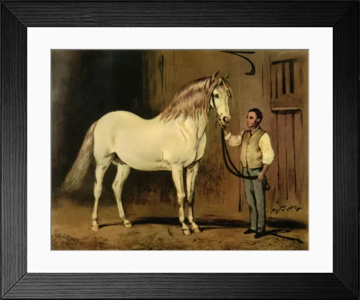 Framed Print : Cream State Carriage Horse of Queen Victorias Stud, c1875, (1944). Creator: Unknown Framed Print : Cream State Carriage Horse of Queen Victorias Stud, c1875, (1944). Creator: Unknown