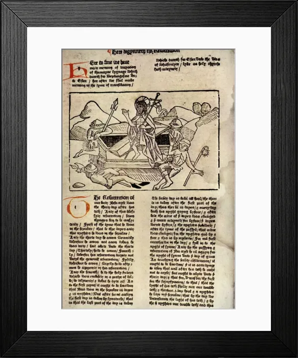 Framed Print : The Resurrection, 1483, (1943). Creator: Unknown Framed Print : The Resurrection, 1483, (1943). Creator: Unknown