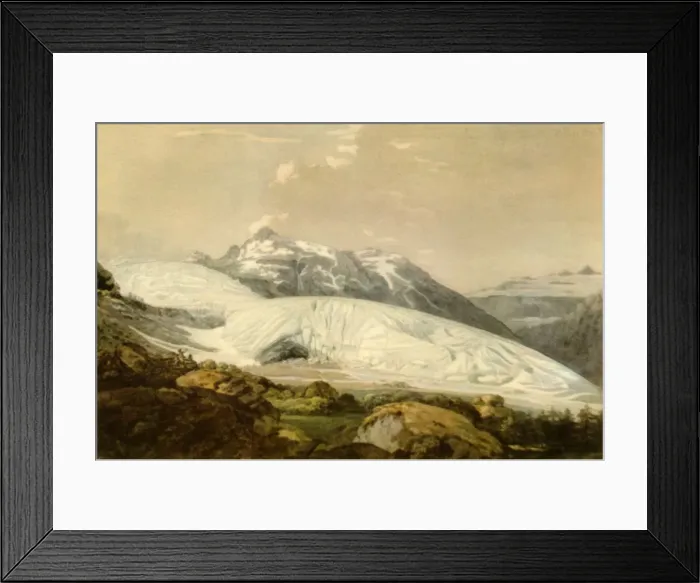 Framed Print : View of Mont Furka with the Rhone Glacier, c1770, (1946). Creator: William Pars Framed Print : View of Mont Furka with the Rhone Glacier, c1770, (1946). Creator: William Pars
