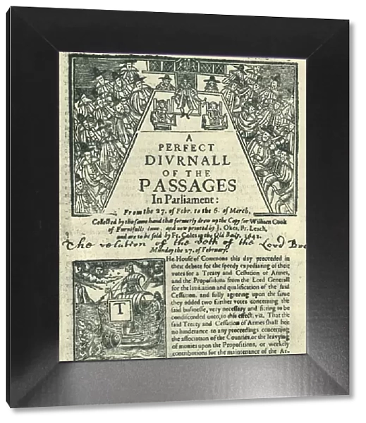 Front page of A Perfect Diurnall of the Passages in Parliament, February-March 1642