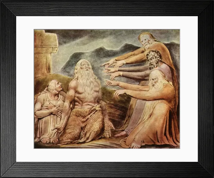Framed Print : The Just Upright Man Is Laughed To Scorn, c1825, (1943). Creator: William Blake Framed Print : The Just Upright Man Is Laughed To Scorn, c1825, (1943). Creator: William Blake