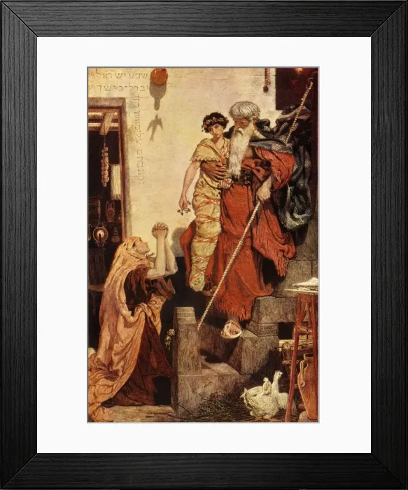 Framed Print : Elijah Restoring the Widows Son, 1943. Creator: Ford Madox Brown Framed Print : Elijah Restoring the Widows Son, 1943. Creator: Ford Madox Brown