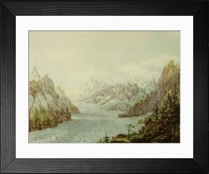 Framed Print : The Mer de Glace or Glacier des Bois, 1787, (1946) Framed Print : The Mer de Glace or Glacier des Bois, 1787, (1946)