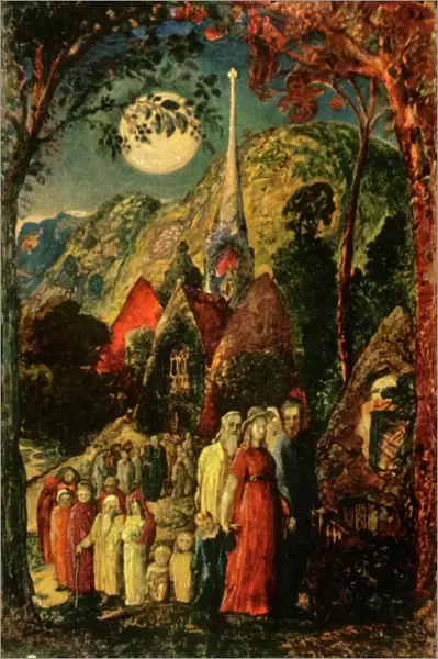 Coming from Evening Church, 1830, (1947). Creator: Samuel Palmer