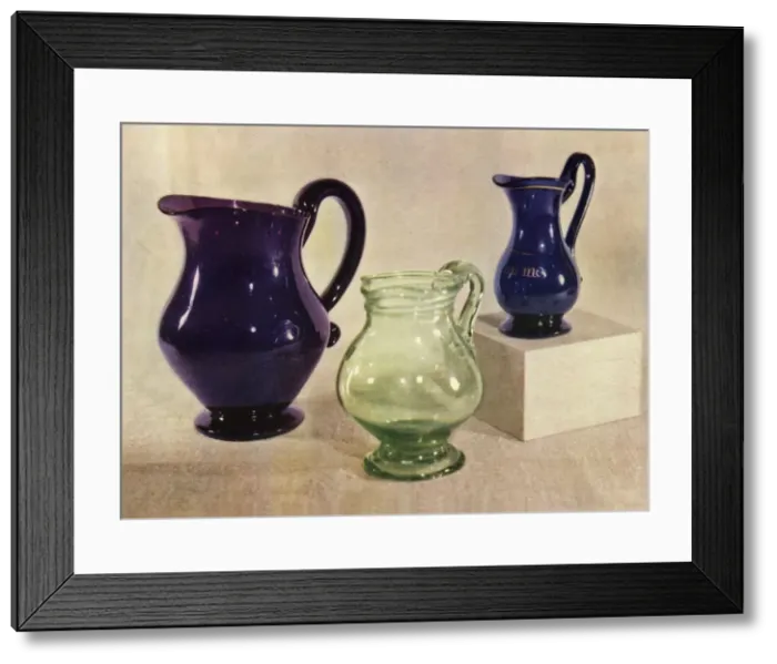 Framed Print : Country-Market Jugs, late 18th-early 19th century, (1946). Creator: Unknown Framed Print : Country-Market Jugs, late 18th-early 19th century, (1946). Creator: Unknown