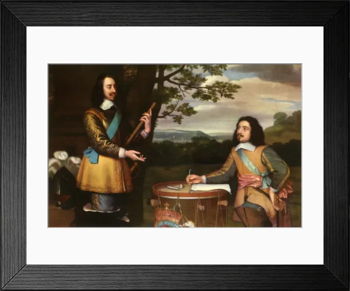 Framed Print : Charles I Dictating Dispatches to Sir Edward Walker, c1650, (1944). Creator: Unknown Framed Print : Charles I Dictating Dispatches to Sir Edward Walker, c1650, (1944). Creator: Unknown