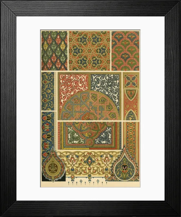 Framed Print : Islamic illuminated manuscripts, (1898). Creator: Unknown Framed Print : Islamic illuminated manuscripts, (1898). Creator: Unknown