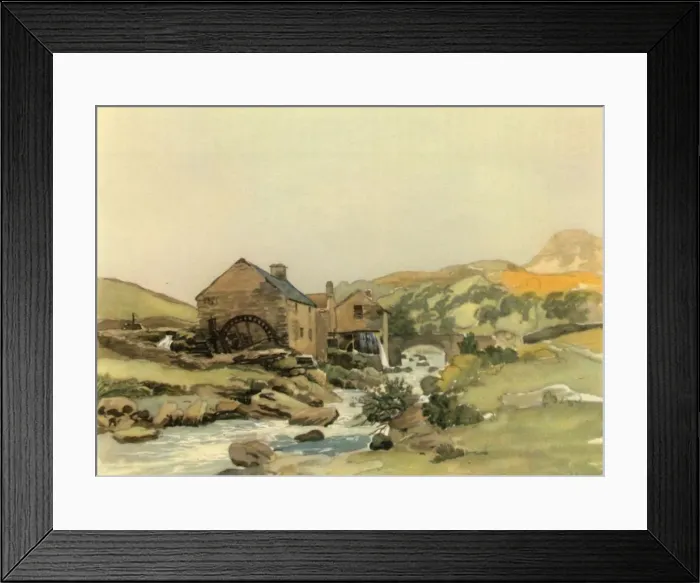 Framed Print : Watermill, early-mid 19th century, (1947). Creator: James Stark Framed Print : Watermill, early-mid 19th century, (1947). Creator: James Stark