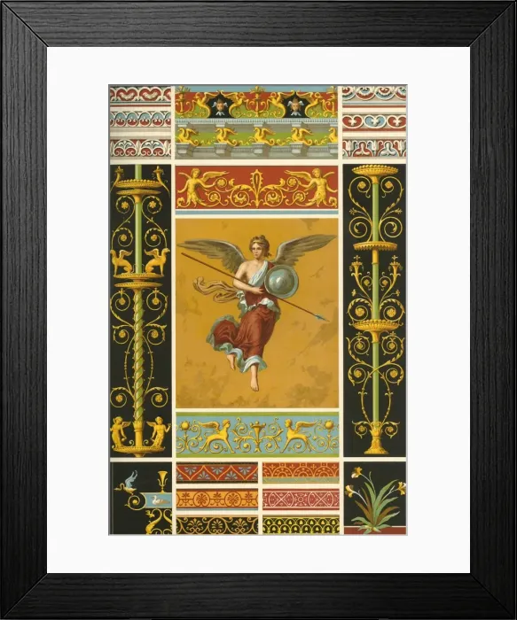 Framed Print : Roman wallpainting and polychrome bas-reliefs, (1898). Creator: Unknown Framed Print : Roman wallpainting and polychrome bas-reliefs, (1898). Creator: Unknown