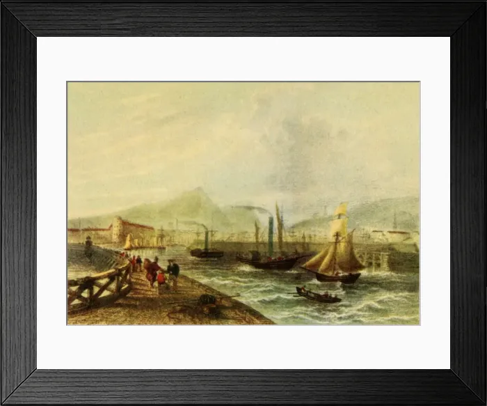 Framed Print : Leith Harbour, c1840, (1942). Creator: Unknown Framed Print : Leith Harbour, c1840, (1942). Creator: Unknown