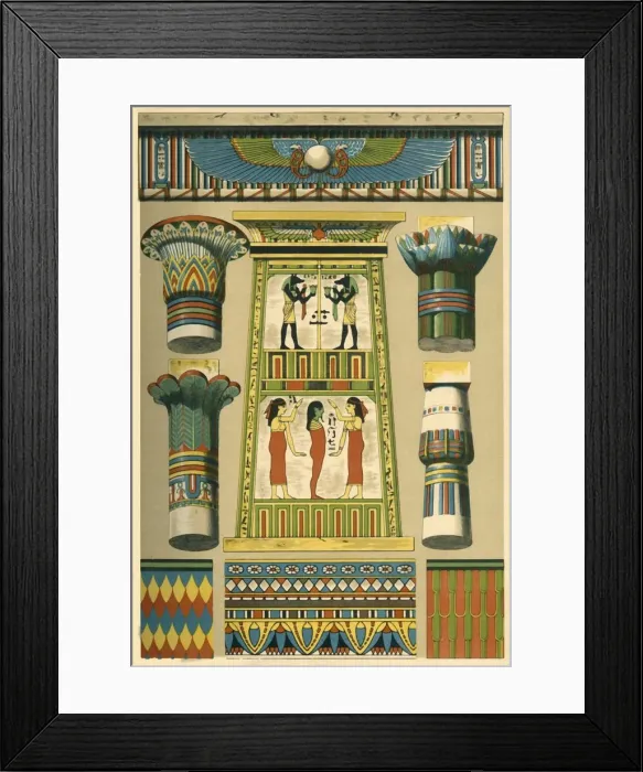 Framed Print : Ancient Egyptian decoration, (1898). Creator: Unknown Framed Print : Ancient Egyptian decoration, (1898). Creator: Unknown
