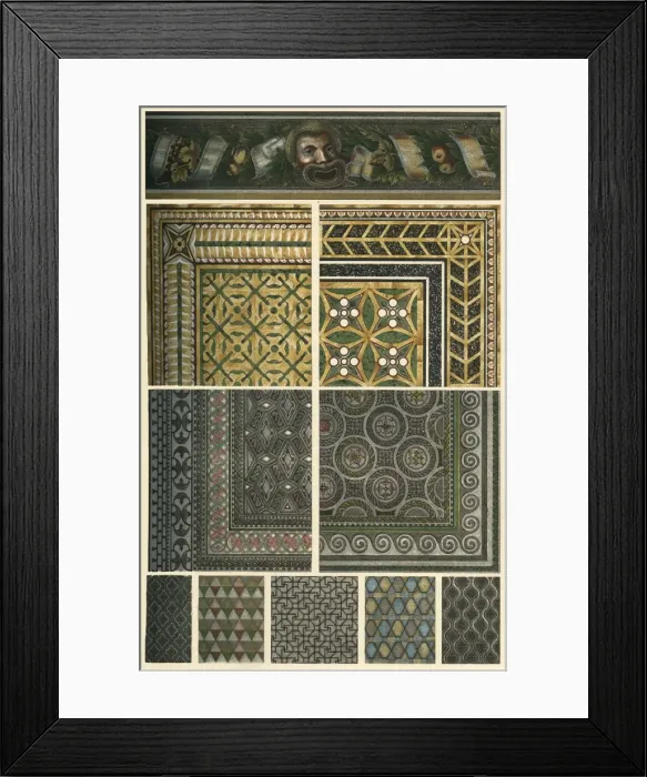 Framed Print : Roman mosaic floors, (1898). Creator: Unknown Framed Print : Roman mosaic floors, (1898). Creator: Unknown