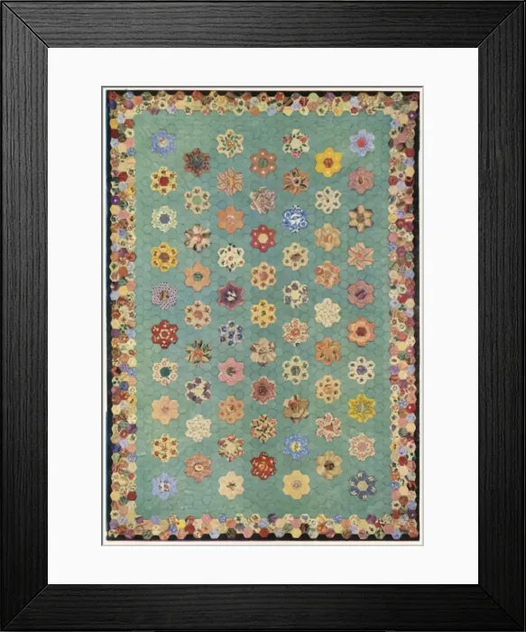 Framed Print : Patchwork quilt, 1943. Creator: Unknown