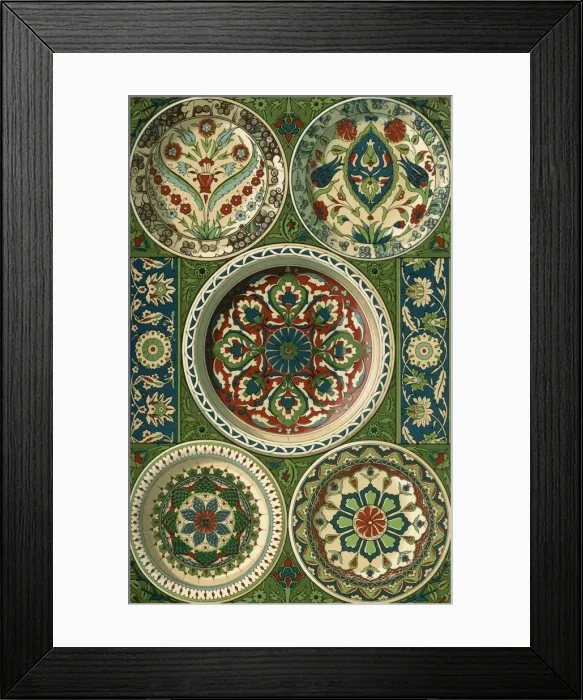 Framed Print : Persian pottery, (1898). Creator: Unknown Framed Print : Persian pottery, (1898). Creator: Unknown