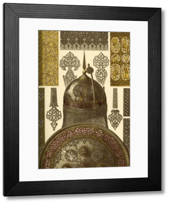 Framed Print : Persian metawork, (1898). Creator: Unknown Framed Print : Persian metawork, (1898). Creator: Unknown