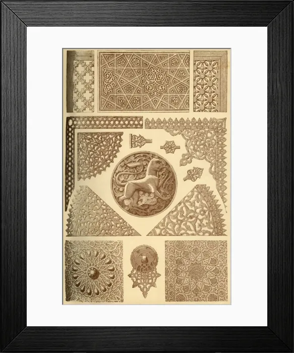 Framed Print : Middle eastern wood and metalwork, (1898). Creator: Unknown Framed Print : Middle eastern wood and metalwork, (1898). Creator: Unknown