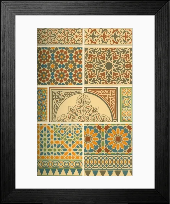 Framed Print : Arab-Moorish mosaic and glazed clay work, (1898). Creator: Unknown