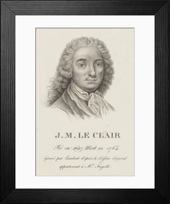 Framed Print : Portrait of the violinist and composer Jean-Marie Leclair (1697-1764). Creator: Lambert Framed Print : Portrait of the violinist and composer Jean-Marie Leclair (1697-1764). Creator: Lambert