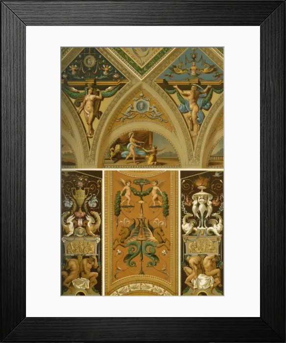 Framed Print : Italian Renaissance ceiling and wall painting, (1898). Creator: Unknown Framed Print : Italian Renaissance ceiling and wall painting, (1898). Creator: Unknown