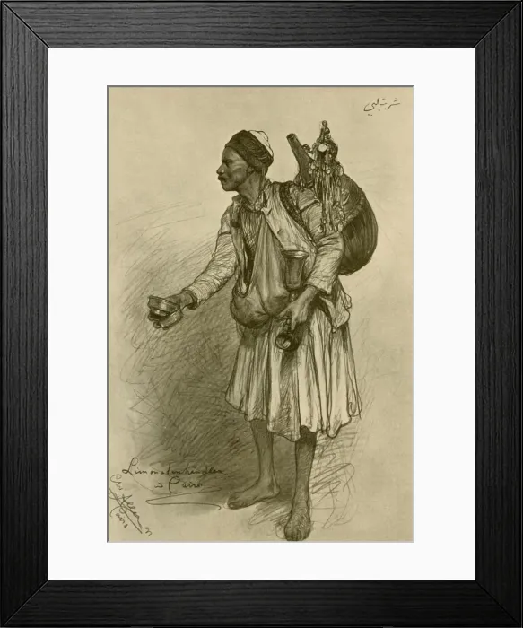 Framed Print : Lemonade-seller, Cairo, Egypt, 1898. Creator: Christian Wilhelm Allers Framed Print : Lemonade-seller, Cairo, Egypt, 1898. Creator: Christian Wilhelm Allers