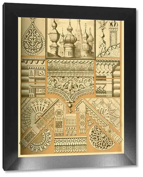 Russian architectural ornament and wood carving, (1898). Creator: Unknown