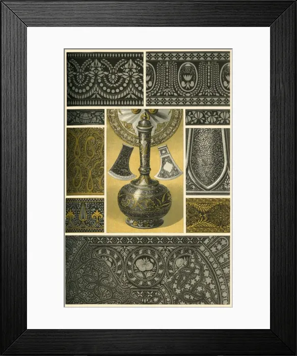 Framed Print : Indian metal work, (1898). Creator: Unknown Framed Print : Indian metal work, (1898). Creator: Unknown