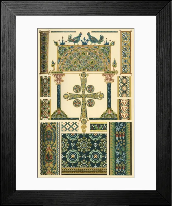 Framed Print : Byzantine glass mosaic, coloured enamel, illumination, (1898). Creator: Unknown Framed Print : Byzantine glass mosaic, coloured enamel, illumination, (1898). Creator: Unknown